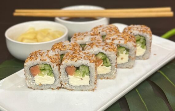 Roll with salmon