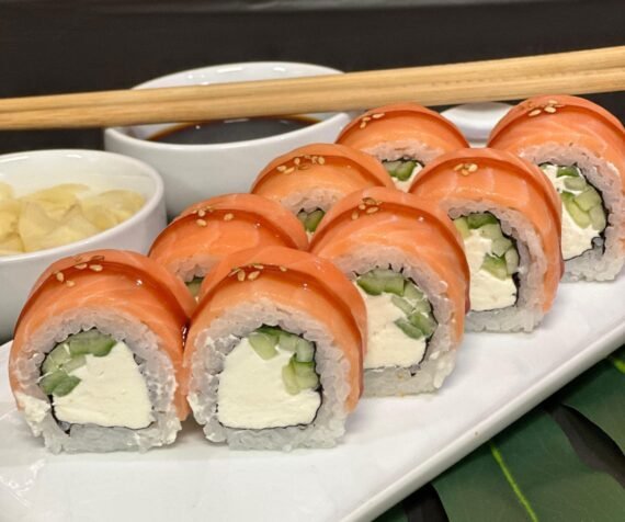 Philadelphia with unagi souce
