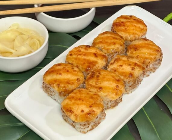 Baked with salmon