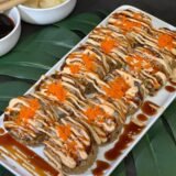Tempura with salmon