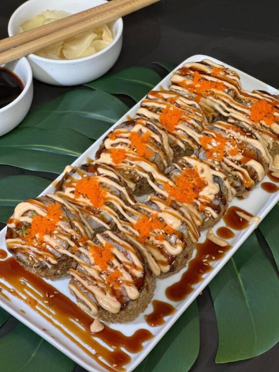 Tempura with salmon