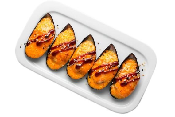 baked with mussels